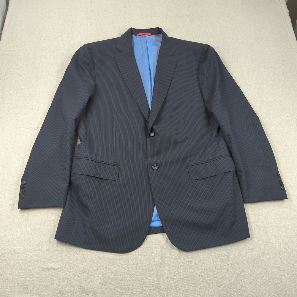 Isaia Napoli Blazer Mens 44 Gray Pinstripe 120s Lana Wool